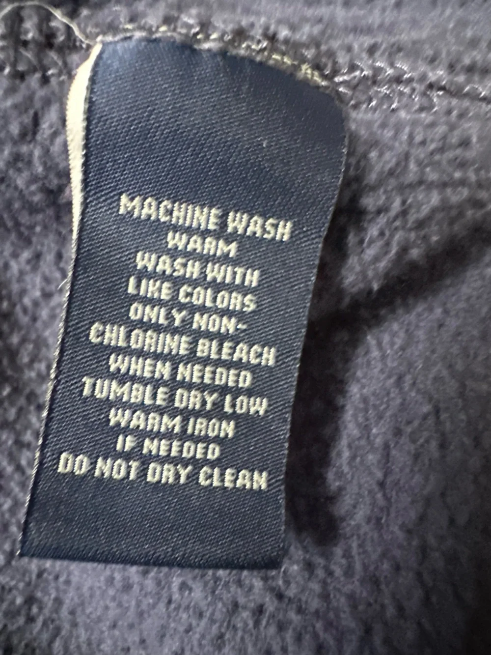Polo by Ralph Lauren Navy Pullover Hooded Sweatshirt  Embroidered Crest VTG